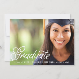 Convite de Foto para Graduação de Sobreposição de 