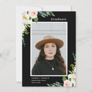 Convite De Foto Para Graduação Floral De Jardim