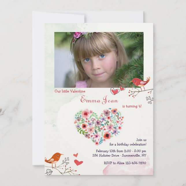 Convite de Foto para Manter Me No Seu Coração (Frente)