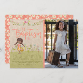 CONVITE DE FOTOGRAFIA BAPTISM LDS | Vintage Floral