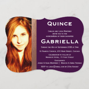 Convite de Fotografia Bilíngue de Quinceañera de