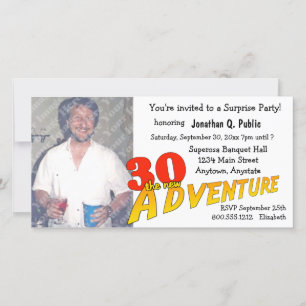Convite de Fotografia de aniversário de 30 anos Ad