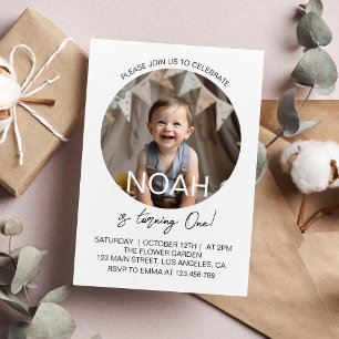 Convite de Fotografia de Aniversário de criança Mo