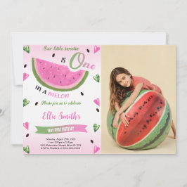 Convite de Fotografia de Aniversário de Melancia