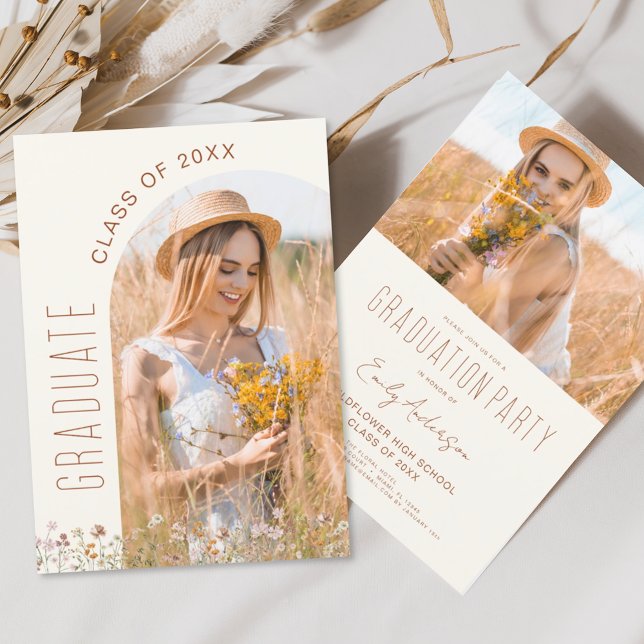 Convite de Fotografia de Arch de Festa de formatur (Criador carregado)