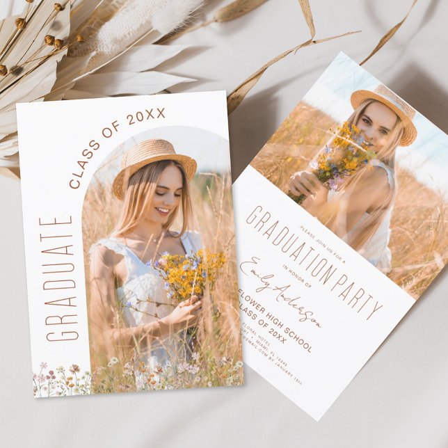 Convite de Fotografia de Arch de Festa de formatur (Criador carregado)