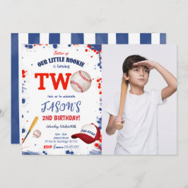 Convite de Fotografia de Baseball em segundo anive