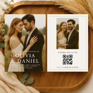 Convite de Fotografia de Casamento Simples e Moder