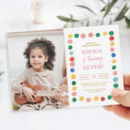 Convite de Fotografia de Festa de aniversário de P