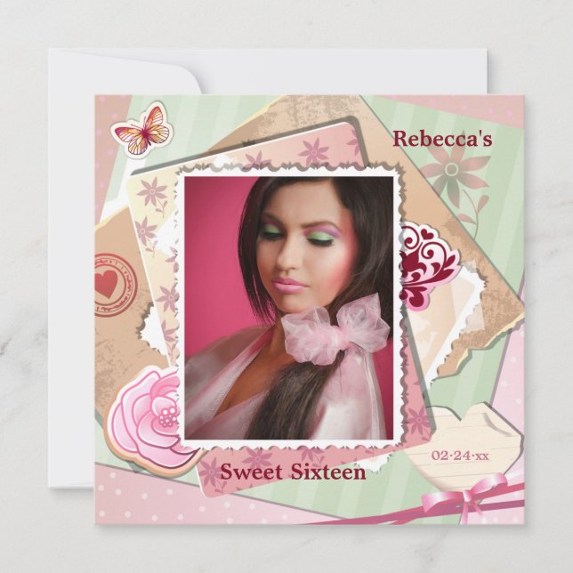 Convite de Fotografia de Quadro Romântico (Frente)