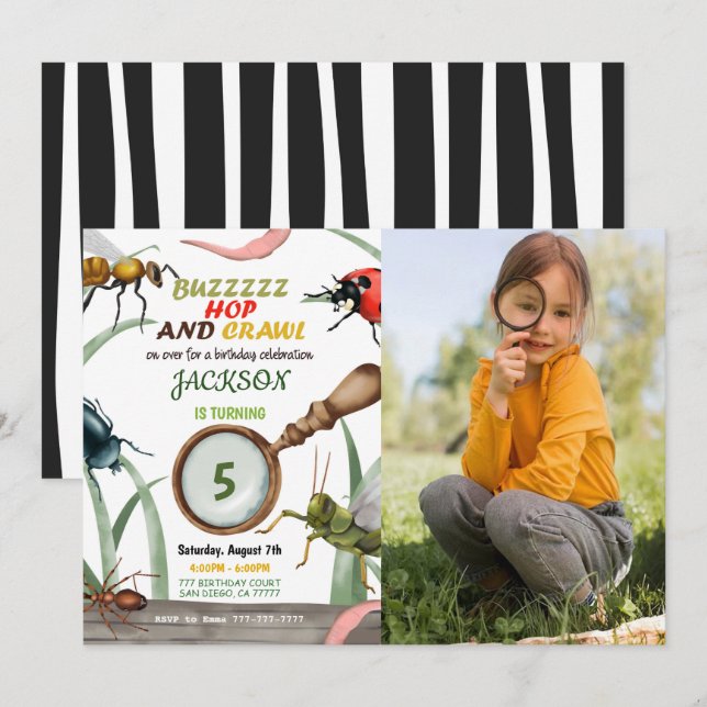 Convite de Fotografia do inseto (Frente/Verso)