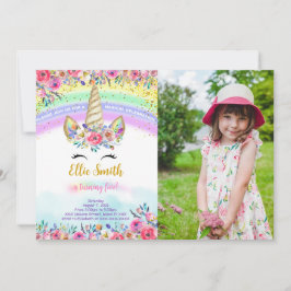 Convite de Fotografia do Red Magical Unicorn