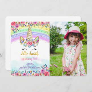 Convite de Fotografia do Red Magical Unicorn