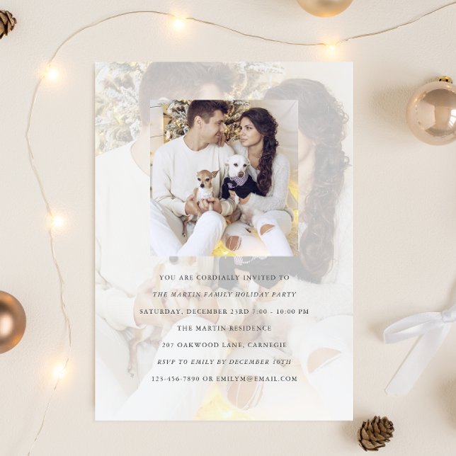 Convite de Fotografia Dupla de Feriado com Sobrepo (Criador carregado)