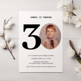 Convite de Fotografia para aniversário de 30 anos 