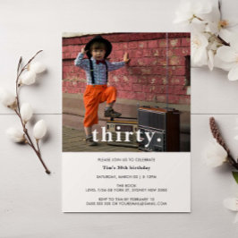 Convite de Fotografia para aniversário de 30 anos 