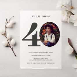 Convite de Fotografia para aniversário de 40 anos 