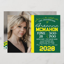 Convite de Fotografia para Graduação Verde e Amare