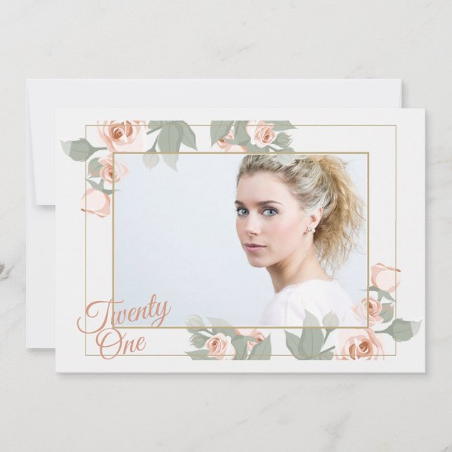 Convite de Fotografia Rosa Rosa Rosa Rosa Rosa Ros (Frente)