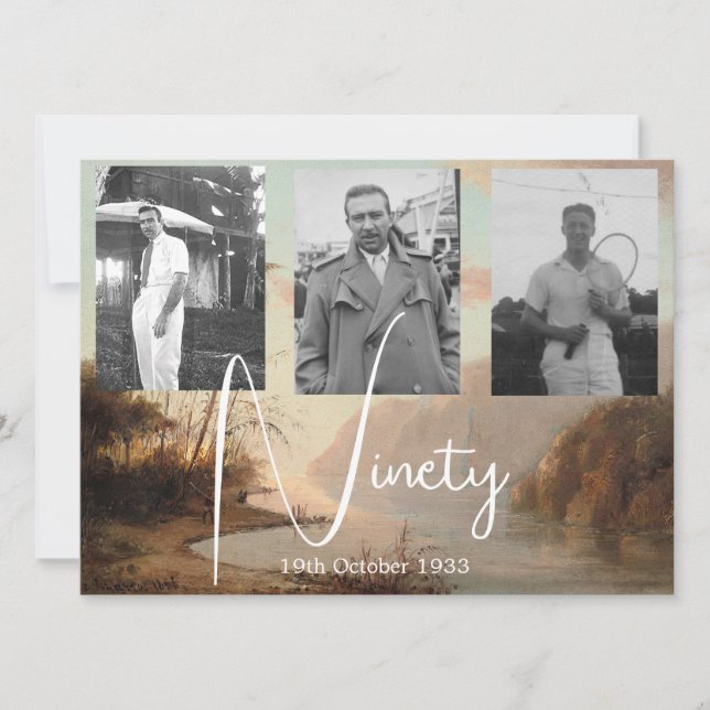 Convite de Fotografia Tropical de Aniversário do 9 (Frente)