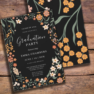 Convite de Frame de Flor Selvagem primavera