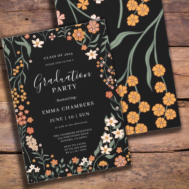 Convite de Frame de Flor Selvagem primavera (Criador carregado)