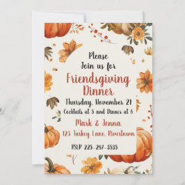 Convite de Friendsgiving