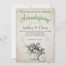 Convite de Friendsgiving - acção de graças