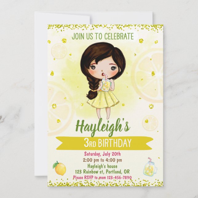 Convite de Fruta de limão Citrus (Frente)