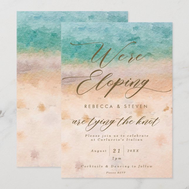 convite de fuga para a praia tropical (Frente/Verso)