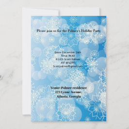 Convite de fundo de floco de neve