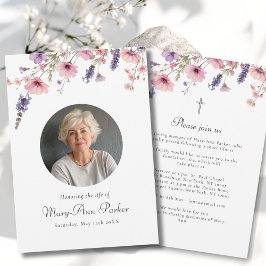 Convite de Funeral com Foto "Celebração da Vida" d