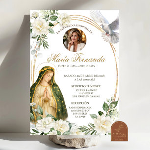 Convite de Funeral Espanhol Senhora de Guadalupe F