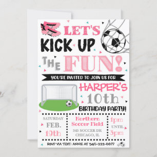 Convite De Futebol   Convite Para Meninas