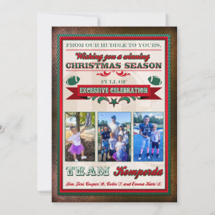 Convite de Futebol Customizado de Natal da Teri K