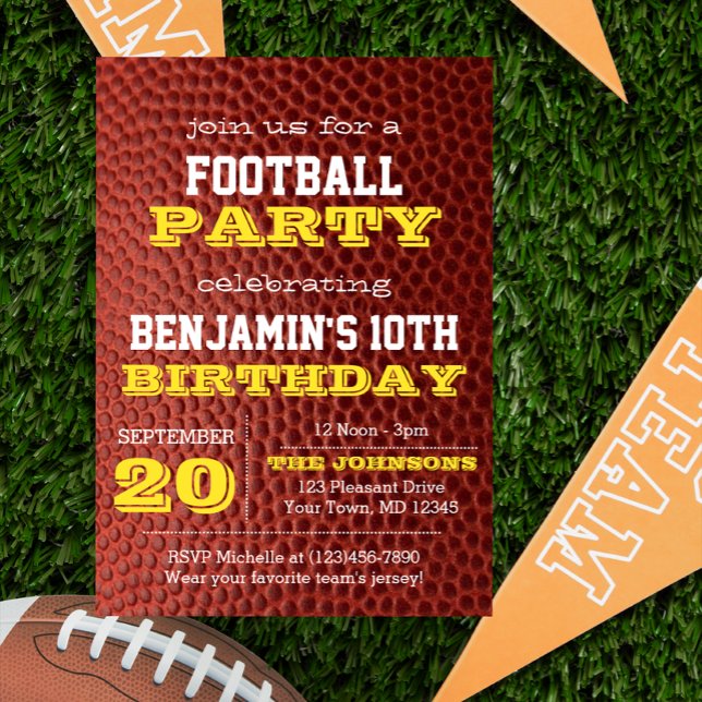 Convite de futebol Dourado em todas as ocasiões (Criador carregado)