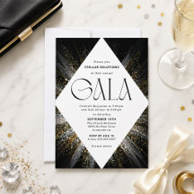 Convite de Gala Black Tie Brilho