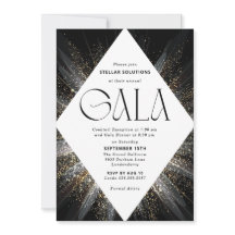 Convite de Gala Black Tie Brilho