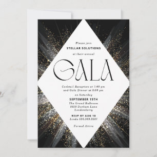 Convite de Gala Black Tie Brilho