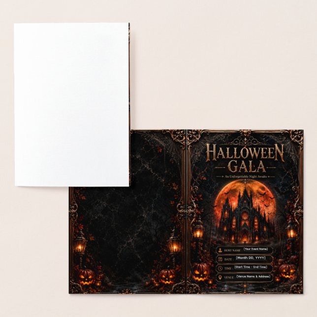 Convite de Gala de Halloween Editável | Gótico  (Exibição)