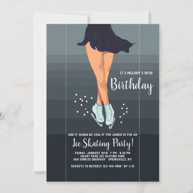 Convite De Gala De Patinação De Gelo (Frente)