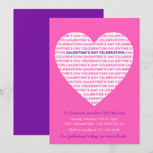 Convite de Galentine rosa namoradas Dia dos Namora