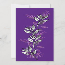 Convite de Galho Roxo e Prata