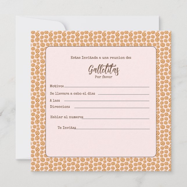 convite de galletitas porfavor (Frente)