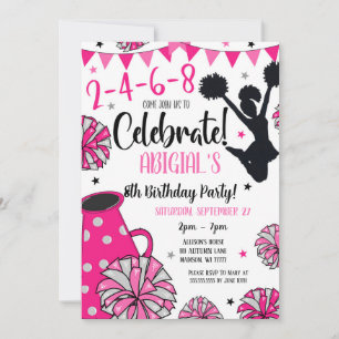 Convite de Garota Pom Pom Girl