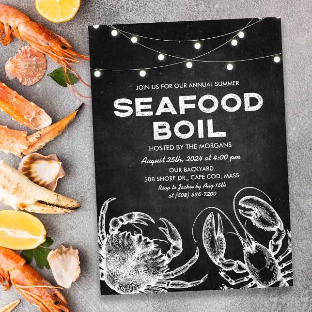 Convite de Giz de Boil de Frutos do Mar (Criador carregado)