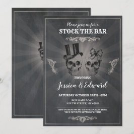 Convite de Giz de Halloween para Abastecer o Bar d