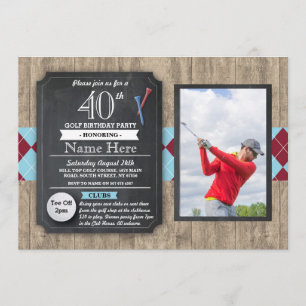 Convite de Golfe do Partido aniversário de 40 anos