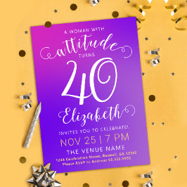 Convite de Gradação Cor-de-Rosa Moderna com na mod