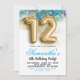 Convite de Gradação de Aniversário de 12